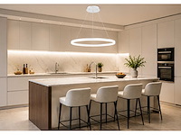 Led ring hanglamp 35w – 3cct dimbaar - wit – ip20 – harvey-35 3cct - afbeelding 1 van  5