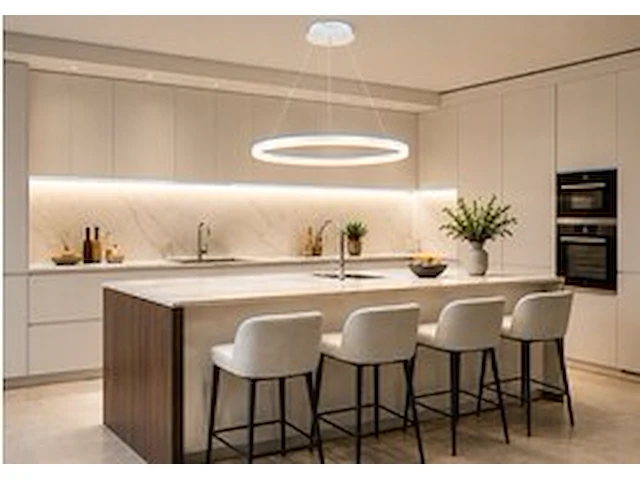 Led ring hanglamp 35w – 3cct dimbaar - wit – ip20 – harvey-35 3cct - afbeelding 1 van  6