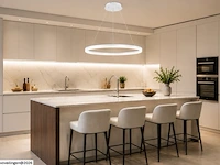 Led ring hanglamp 35w – 3cct dimbaar - wit – ip20 – harvey-35 3cct - afbeelding 2 van  6