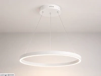 Led ring hanglamp 35w – 3cct dimbaar - wit – ip20 – harvey-35 3cct - afbeelding 3 van  6