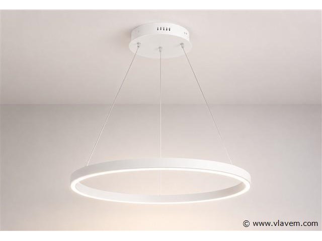 Led ring hanglamp 35w – 3cct dimbaar - wit – ip20 – harvey-35 3cct - afbeelding 2 van  5
