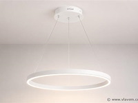 Led ring hanglamp 35w – 3cct dimbaar - wit – ip20 – harvey-35 3cct - afbeelding 2 van  5