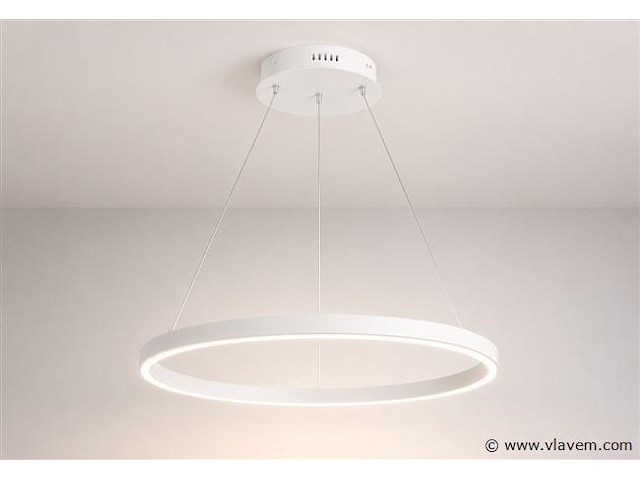 Led ring hanglamp 35w – 3cct dimbaar - wit – ip20 – harvey-35 3cct - afbeelding 2 van  5