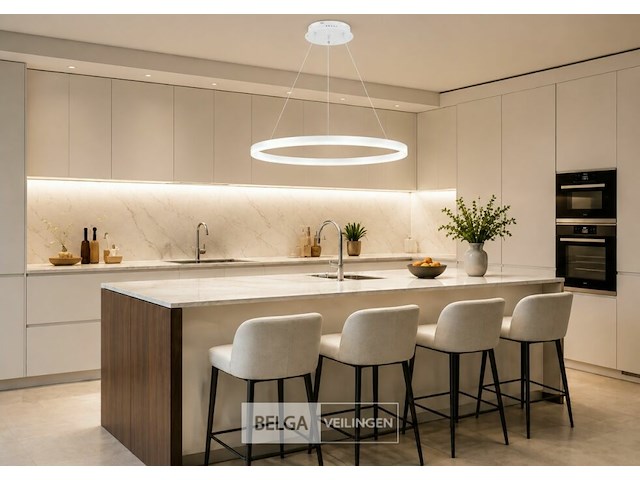 Led ring hanglamp 35w – 3cct dimbaar - wit – ip20 – harvey-35 3cct - afbeelding 1 van  6