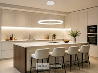Led ring hanglamp 35w – 3cct dimbaar - wit – ip20 – harvey-35 3cct - afbeelding 1 van  6