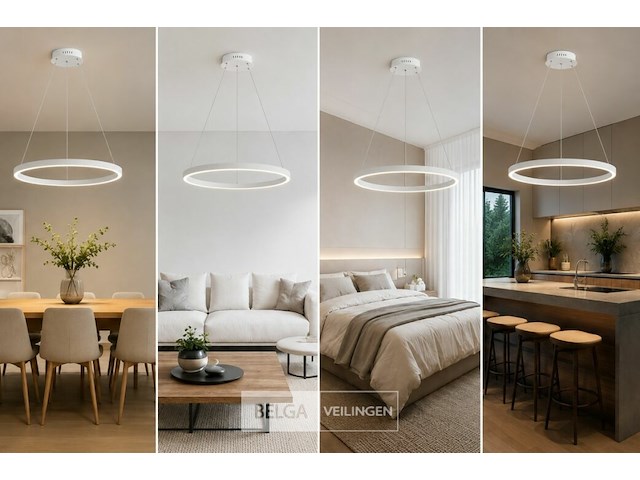 Led ring hanglamp 35w – 3cct dimbaar - wit – ip20 – harvey-35 3cct - afbeelding 4 van  6