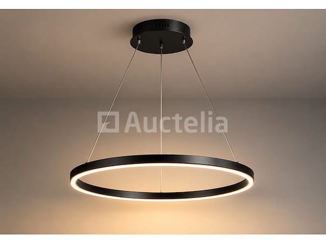 Led ring hanglamp 35w – 3cct dimbaar - zwart – ip20 – harvey-35 3cct - afbeelding 1 van  5