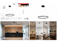 Led ring hanglamp 35w – 3cct dimbaar - zwart – ip20 – harvey-35 3cct - afbeelding 4 van  5