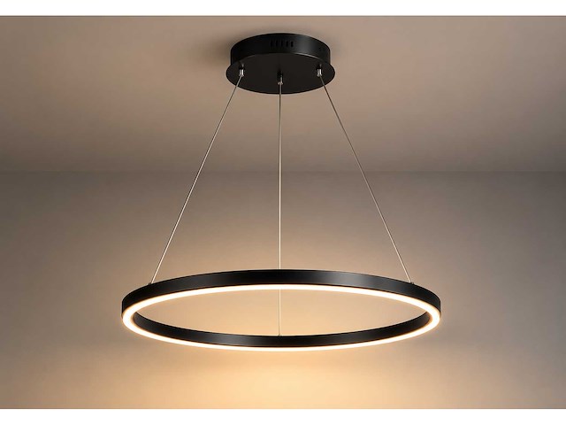 Led ring hanglamp 35w – 3cct dimbaar - zwart – ip20 – harvey-35 3cct - afbeelding 2 van  5