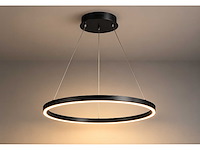 Led ring hanglamp 35w – 3cct dimbaar - zwart – ip20 – harvey-35 3cct - afbeelding 2 van  5