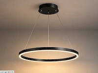 Led ring hanglamp 35w – 3cct dimbaar - zwart – ip20 – harvey-35 3cct - afbeelding 3 van  6