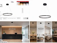 Led ring hanglamp 35w – 3cct dimbaar - zwart – ip20 – harvey-35 3cct - afbeelding 6 van  6