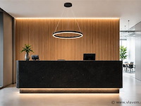 Led ring hanglamp 35w – 3cct dimbaar - zwart – ip20 – harvey-35 3cct - afbeelding 1 van  5