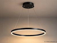 Led ring hanglamp 35w – 3cct dimbaar - zwart – ip20 – harvey-35 3cct - afbeelding 2 van  5