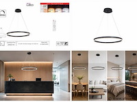 Led ring hanglamp 35w – 3cct dimbaar - zwart – ip20 – harvey-35 3cct - afbeelding 5 van  5