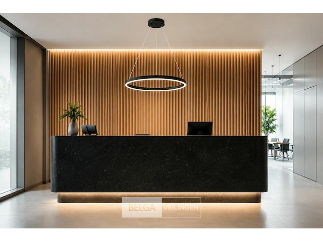 Led ring hanglamp 35w – 3cct dimbaar - zwart – ip20 – harvey-35 3cct - afbeelding 2 van  6