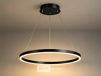 Led ring hanglamp 35w – 3cct dimbaar - zwart – ip20 – harvey-35 3cct - afbeelding 3 van  6