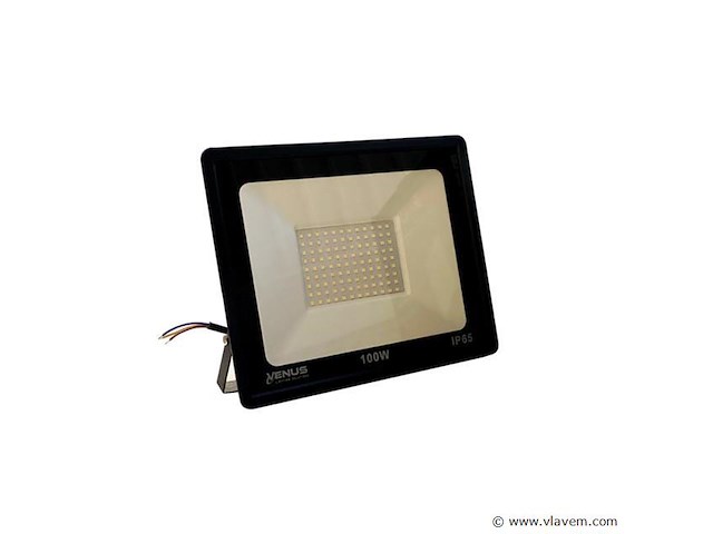 Led schijnwerper 100w – 6500k koud wit – ip65 wathedicht (x12) - afbeelding 2 van  4