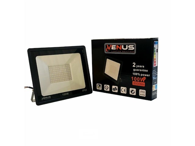 Led schijnwerper 100w – 6500k koud wit – ip65 wathedicht (x12) - afbeelding 2 van  5