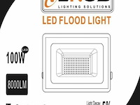 Led schijnwerper 100w – 6500k koud wit – ip65 wathedicht (x12) - afbeelding 4 van  5
