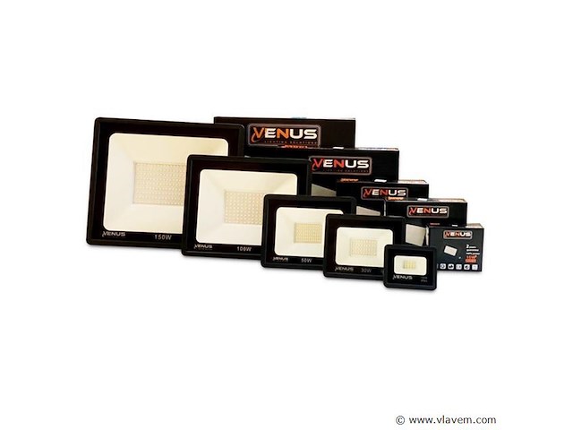 Led schijnwerper 100w – 6500k koud wit – ip65 wathedicht (x6) - afbeelding 4 van  4