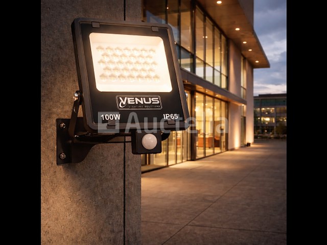 Led schijnwerper 100w – met sensor – 4000k naturaal wit – ip65 waterdicht (x10) - afbeelding 5 van  5