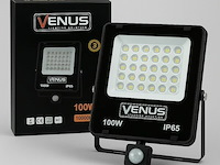 Led schijnwerper 100w – met sensor – 4000k naturel wit – ip65 waterdicht (x6) - afbeelding 3 van  6