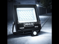 Led schijnwerper 100w – met sensor – 6500kkoud wit – ip65 waterdicht (x10) - afbeelding 2 van  5