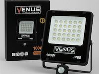 Led schijnwerper 100w – met sensor – 6500kkoud wit – ip65 waterdicht (x10) - afbeelding 3 van  6