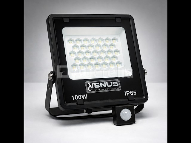 Led schijnwerper 100w – met sensor – 6500kkoud wit – ip65 waterdicht (x6) - afbeelding 2 van  5