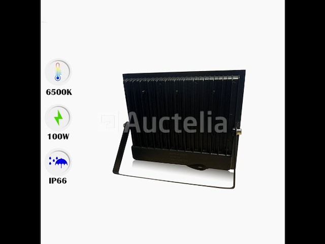 Led schijnwerper 100w mini – 6500k koud wit – ip65 waterdicht (x10) - afbeelding 4 van  5