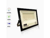 Led schijnwerper 100w mini – 6500k koud wit – ip65 waterdicht (x10) - afbeelding 1 van  5