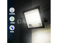 Led schijnwerper 100w mini – 6500k koud wit – ip65 waterdicht (x10) - afbeelding 2 van  5