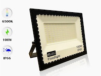 Led schijnwerper 100w mini – 6500k koud wit – ip65 waterdicht (x10) - afbeelding 3 van  5