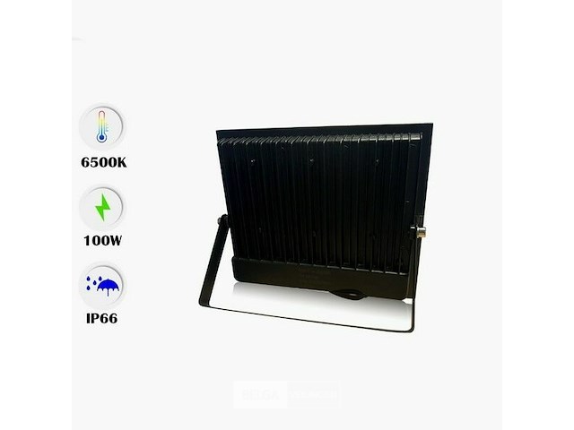 Led schijnwerper 100w mini – 6500k koud wit – ip65 waterdicht (x10) - afbeelding 3 van  6