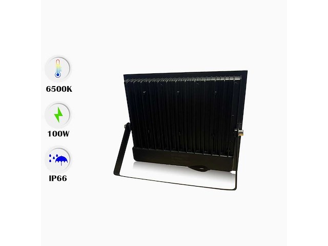 Led schijnwerper 100w mini – 6500k koud wit – ip65 waterdicht (x6) - afbeelding 2 van  5