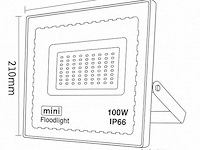 Led schijnwerper 100w mini – 6500k koud wit – ip65 waterdicht (x6) - afbeelding 6 van  6