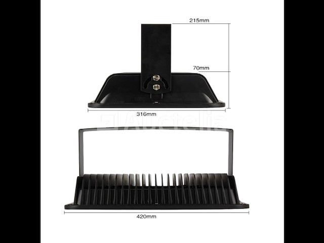 Led schijnwerper 200w – 6500k koud wit – ip65 waterdicht (x2) - afbeelding 3 van  5