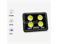 Led schijnwerper 200w – 6500k koud wit – ip65 waterdicht (x2) - afbeelding 1 van  5