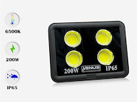 Led schijnwerper 200w – 6500k koud wit – ip65 waterdicht (x2) - afbeelding 2 van  5
