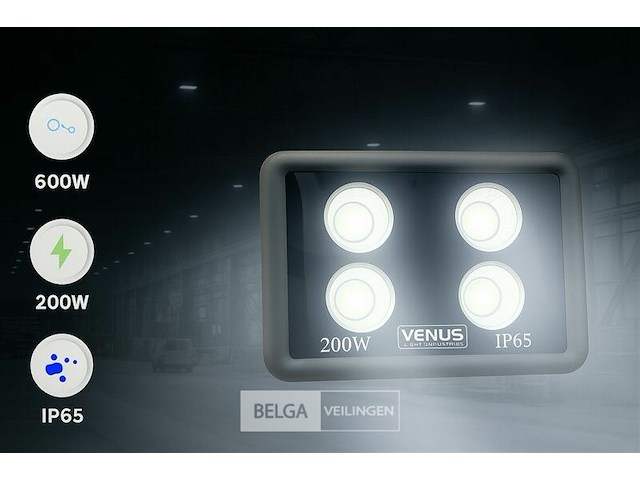 Led schijnwerper 200w – 6500k koud wit – ip65 waterdicht (x2) - afbeelding 2 van  6