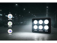 Led schijnwerper 300w – 6500k koud wit – ip65 waterdicht (x2) - afbeelding 1 van  5