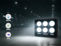 Led schijnwerper 300w – 6500kkoud wit – ip65 waterdicht (x2) - afbeelding 1 van  5