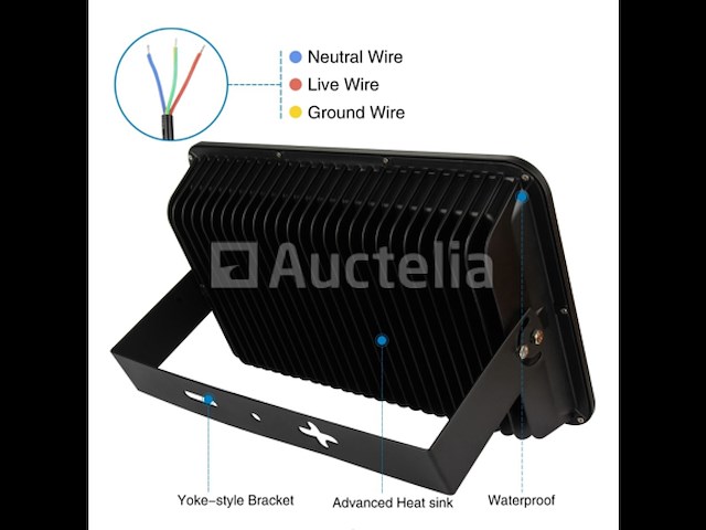 Led schijnwerper 300w – 6500kkoud wit – ip65 waterdicht (x4) - afbeelding 2 van  5