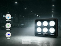 Led schijnwerper 300w – 6500kkoud wit – ip65 waterdicht (x4) - afbeelding 2 van  6