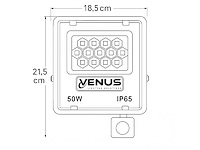 Led schijnwerper 50w met bewegingssensor – 6500k koel wit – ip65 (x10) - afbeelding 2 van  3