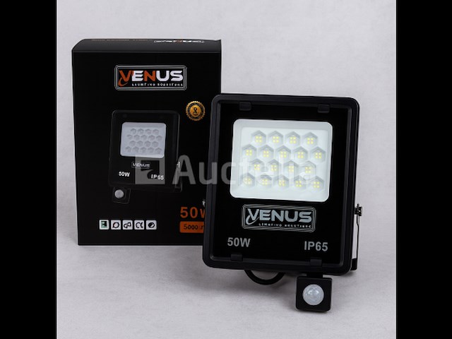 Led schijnwerper 50w – met sensor – 6500kkoud wit – ip65 waterdicht (x10) - afbeelding 2 van  5