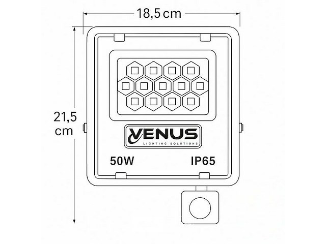 Led schijnwerper 50w – met sensor – 6500kkoud wit – ip65 waterdicht (x6) - afbeelding 5 van  6