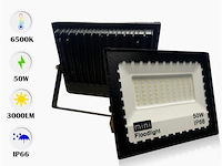 Led schijnwerper 50w mini – 6500k koud wit – ip65 waterdicht (x12) - afbeelding 3 van  4