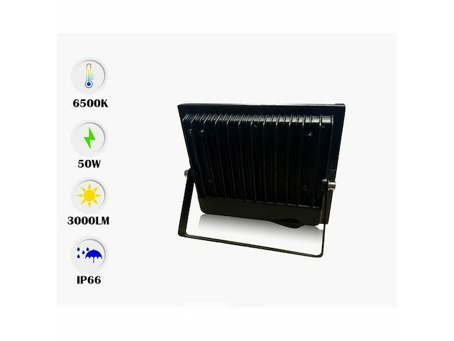 Led schijnwerper 50w mini – 6500k koud wit – ip65 waterdicht (x6) - afbeelding 3 van  6